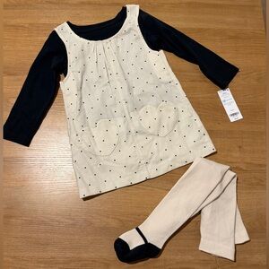 Black and Cream Polka Dot Dress (NWT)